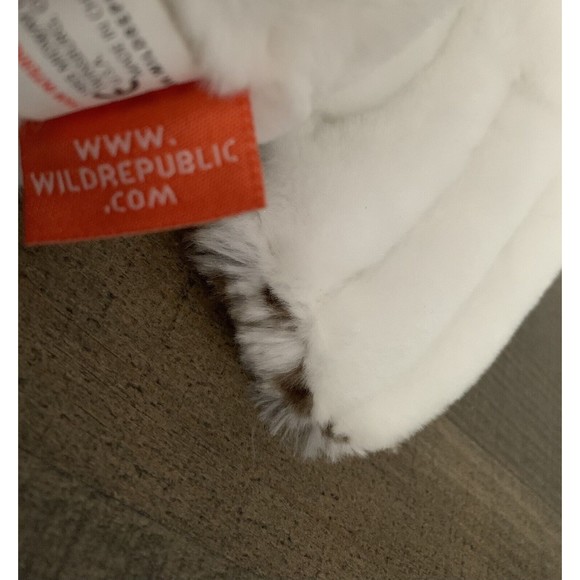 Wild Republic Plush Snowy Owl 11” White Brown Soft Stuffed Animal Toy TAG - Picture 13 of 14